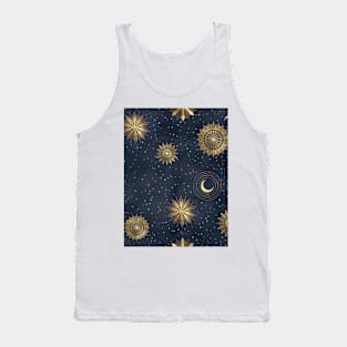 Sun Moon and Stars Blue Sky Tank Top